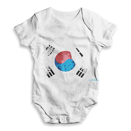 Football Soccer Silhouette South Korea Baby Unisex ALL-OVER PRINT Baby Grow Bodysuit