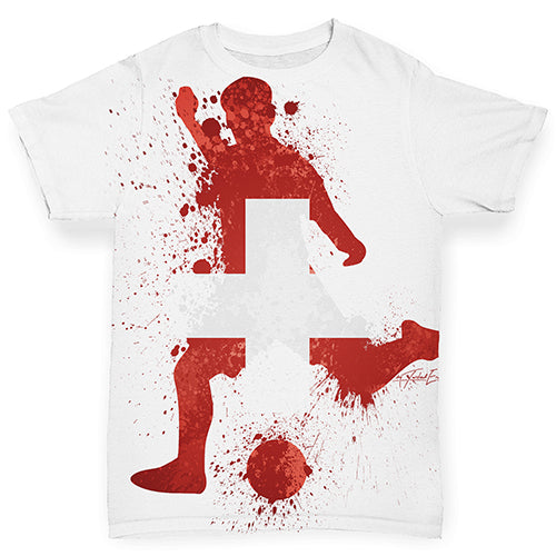 Football Soccer Silhouette Switzerland Baby Toddler ALL-OVER PRINT Baby T-shirt