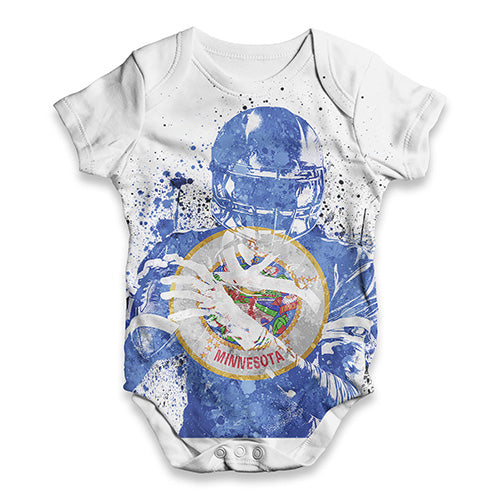 Minnesota American Football Player Baby Unisex ALL-OVER PRINT Baby Grow Bodysuit