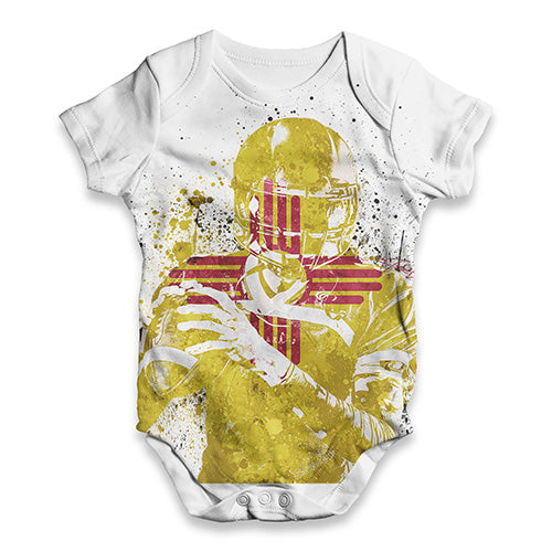 New Mexico American Football Player Baby Unisex ALL-OVER PRINT Baby Grow Bodysuit