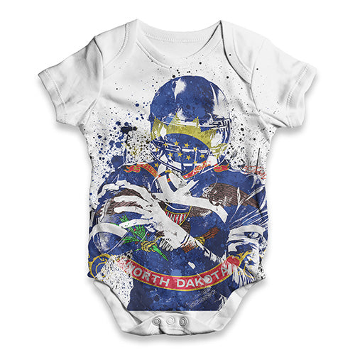 North Dakota American Football Player Baby Unisex ALL-OVER PRINT Baby Grow Bodysuit