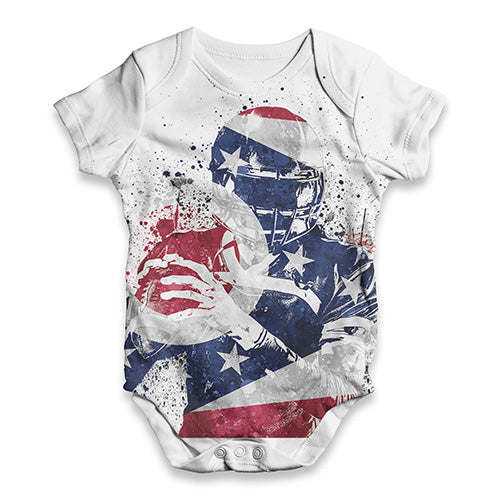 Ohio American Football Player Baby Unisex ALL-OVER PRINT Baby Grow Bodysuit