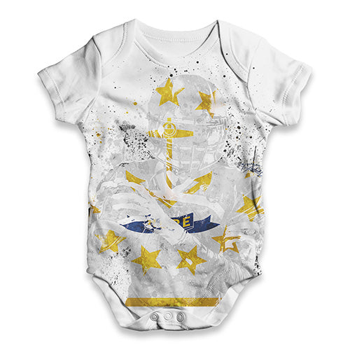 Rhode Island American Football Player Baby Unisex ALL-OVER PRINT Baby Grow Bodysuit