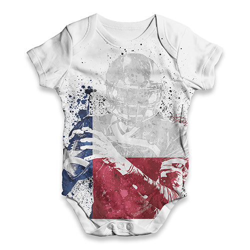 Texas American Football Player Baby Unisex ALL-OVER PRINT Baby Grow Bodysuit