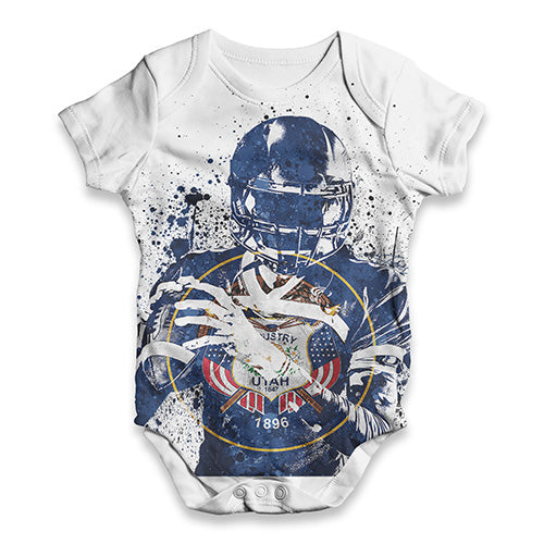 Utah American Football Player Baby Unisex ALL-OVER PRINT Baby Grow Bodysuit