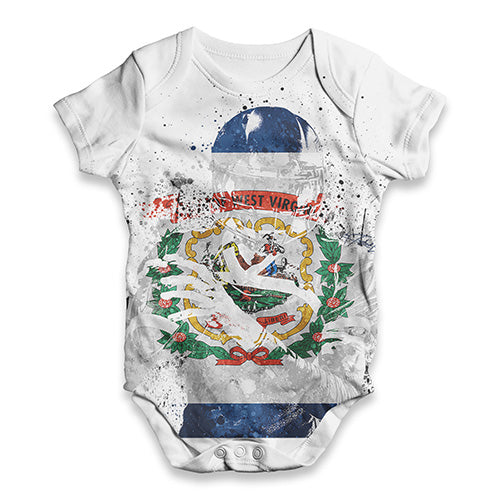 West Virginia American Football Player Baby Unisex ALL-OVER PRINT Baby Grow Bodysuit