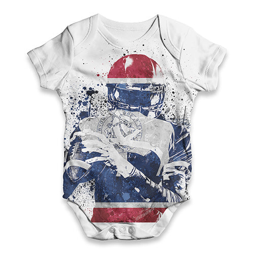 Wyoming American Football Player Baby Unisex ALL-OVER PRINT Baby Grow Bodysuit