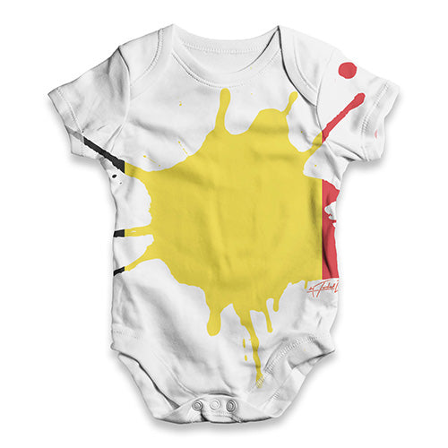 Belgium Splat Baby Unisex ALL-OVER PRINT Baby Grow Bodysuit