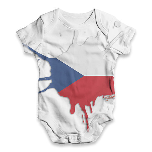 Czech Republic Splat Baby Unisex ALL-OVER PRINT Baby Grow Bodysuit