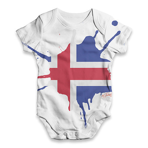 Iceland Splat Baby Unisex ALL-OVER PRINT Baby Grow Bodysuit