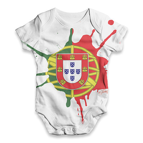 Portugal Splat Baby Unisex ALL-OVER PRINT Baby Grow Bodysuit