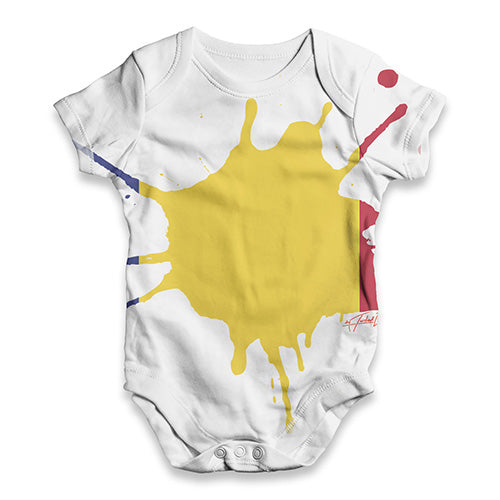 Romania Splat Baby Unisex ALL-OVER PRINT Baby Grow Bodysuit