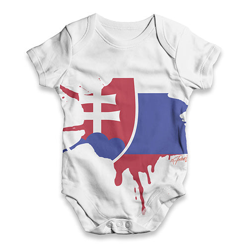 Slovakia Splat Baby Unisex ALL-OVER PRINT Baby Grow Bodysuit