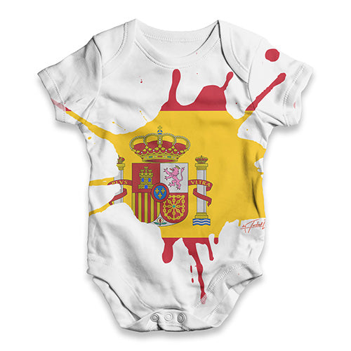 Spain Splat Baby Unisex ALL-OVER PRINT Baby Grow Bodysuit