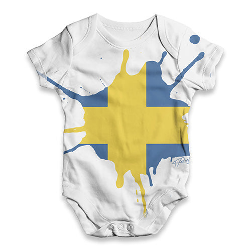 Sweden Splat Baby Unisex ALL-OVER PRINT Baby Grow Bodysuit