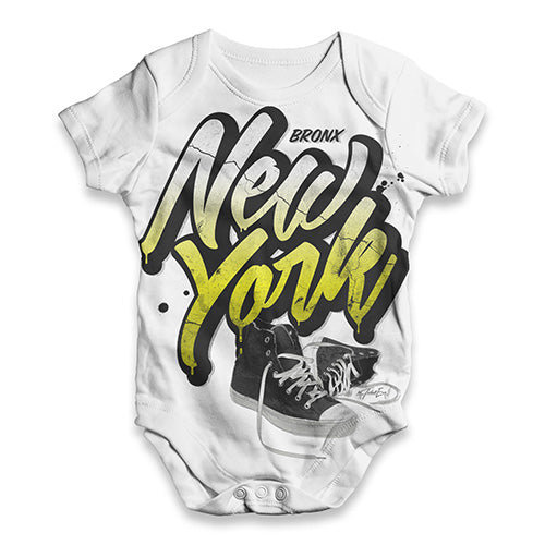 Bronx New York Sneakers Baby Unisex ALL-OVER PRINT Baby Grow Bodysuit