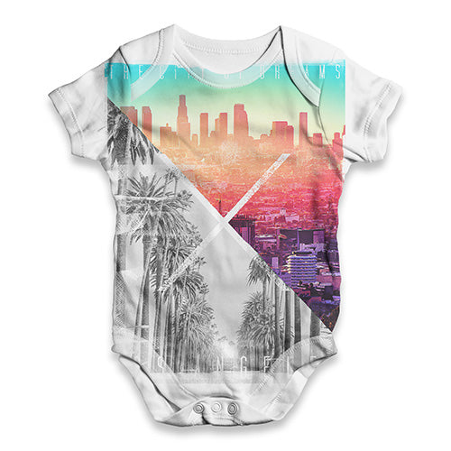Los Angeles City Of Dreams Baby Unisex ALL-OVER PRINT Baby Grow Bodysuit