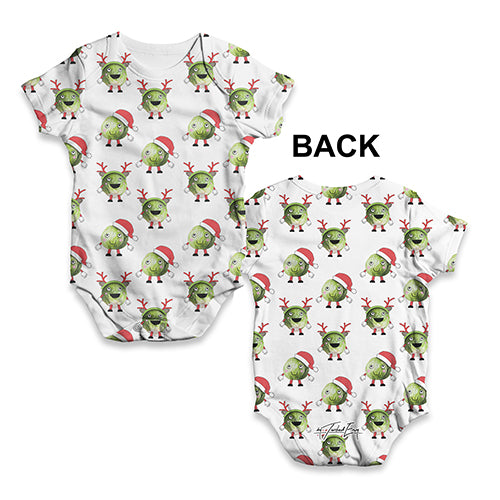 Christmas Sprouts Pattern Baby Unisex ALL-OVER PRINT Baby Grow Bodysuit
