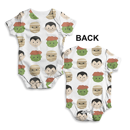 Baby Onesies Halloween Crew Baby Unisex ALL-OVER PRINT Baby Grow Bodysuit 6 - 12 Months White