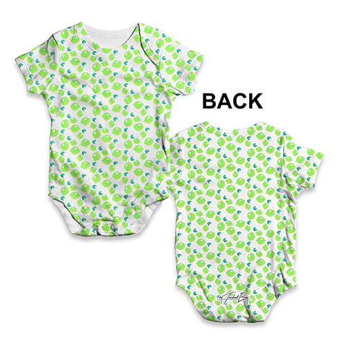 Limes Repeat Pattern Baby Unisex ALL-OVER PRINT Baby Grow Bodysuit