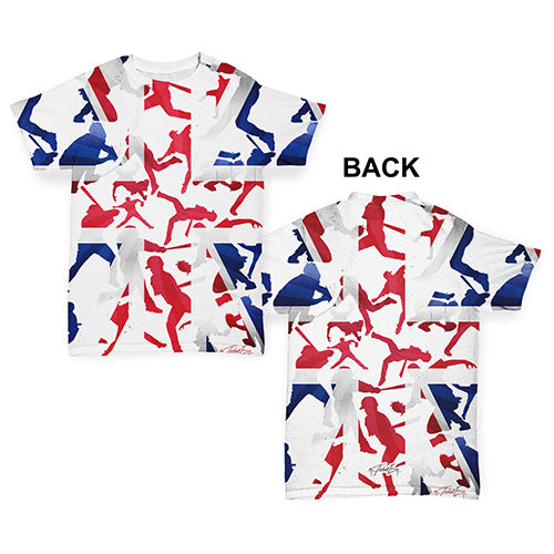 GB Baseball Silhouette Baby Toddler ALL-OVER PRINT Baby T-shirt