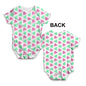 Baby Boy Clothes Candy Hearts Pattern Baby Unisex ALL-OVER PRINT Baby Grow Bodysuit New Born White