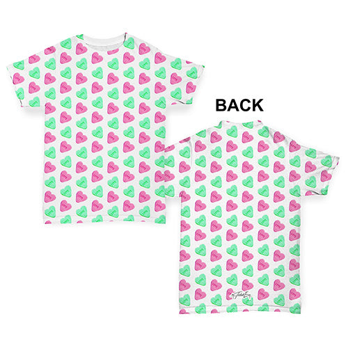 Candy Hearts Pattern Baby Toddler ALL-OVER PRINT Baby T-shirt