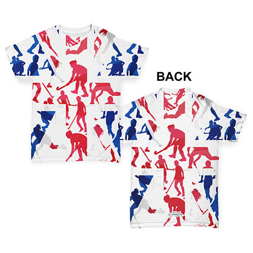 GB Field Hockey Silhouette Baby Toddler ALL-OVER PRINT Baby T-shirt