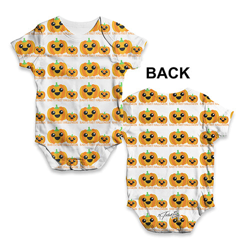 Funny Infant Baby Bodysuit Baby's First Halloween Pattern Baby Unisex ALL-OVER PRINT Baby Grow Bodysuit 3 - 6 Months White