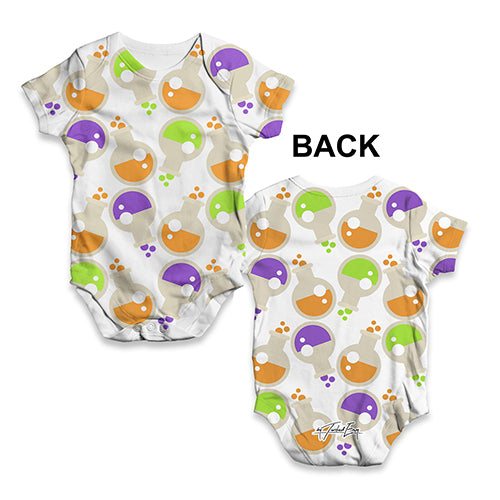 Baby Onesies Halloween Potions Pattern Baby Unisex ALL-OVER PRINT Baby Grow Bodysuit 6 - 12 Months White