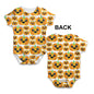 ALL-OVER PRINT Bodysuit Onesie Cute Pumpkins Pattern Baby Unisex ALL-OVER PRINT Baby Grow Bodysuit 6 - 12 Months White