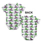 ALL-OVER PRINT Baby Bodysuit Witch Hats Pattern Baby Unisex ALL-OVER PRINT Baby Grow Bodysuit 18 - 24 Months White