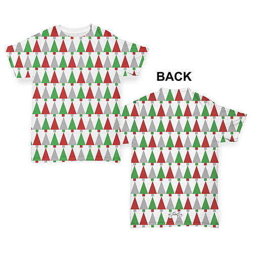 Christmas Trees Repeat Pattern Baby Toddler ALL-OVER PRINT Baby T-shirt