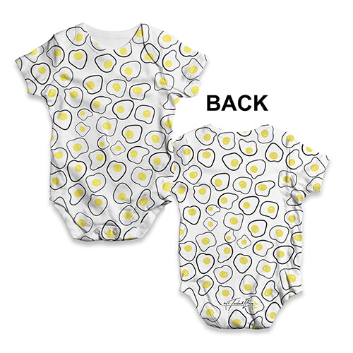 Funny Infant Baby Bodysuit Onesie Eggs Eggs Eggs Repeat Baby Unisex ALL-OVER PRINT Baby Grow Bodysuit 0-3 Months White