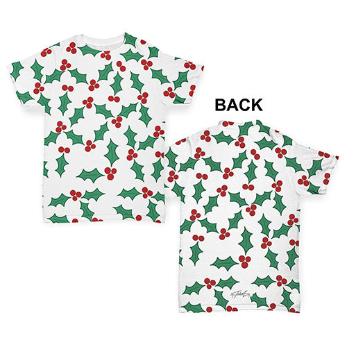 Leaves Of Holly Repeat Baby Toddler ALL-OVER PRINT Baby T-shirt
