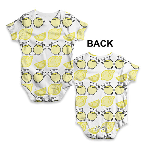 Funny Infant Baby Bodysuit Onesie Lemonade Jugs Repeat Baby Unisex ALL-OVER PRINT Baby Grow Bodysuit 18-24 Months White