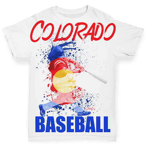 Colorado Baseball Splatter Baby Toddler ALL-OVER PRINT Baby T-shirt