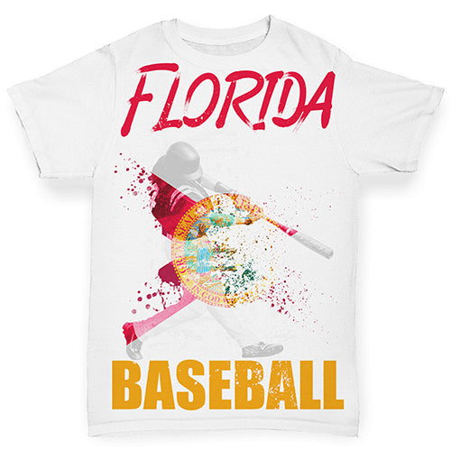Florida Baseball Splatter Baby Toddler ALL-OVER PRINT Baby T-shirt