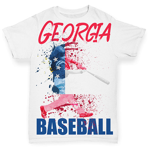 Georgia Baseball Splatter Baby Toddler ALL-OVER PRINT Baby T-shirt