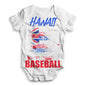 Funny Infant Baby Bodysuit Hawaii Baseball Splatter Baby Unisex ALL-OVER PRINT Baby Grow Bodysuit 0 - 3 Months White