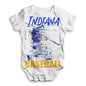 Funny Baby Onesies Indiana Baseball Splatter Baby Unisex ALL-OVER PRINT Baby Grow Bodysuit New Born White