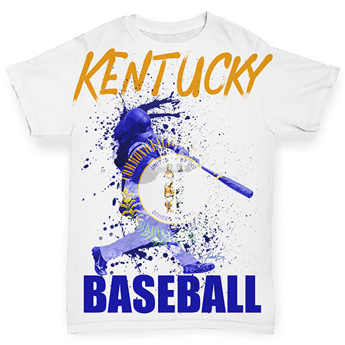 Kentucky Baseball Splatter Baby Toddler ALL-OVER PRINT Baby T-shirt