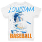 Louisiana Baseball Splatter Baby Toddler ALL-OVER PRINT Baby T-shirt