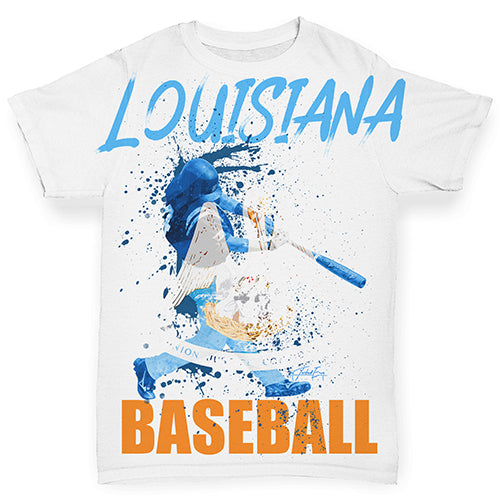 Louisiana Baseball Splatter Baby Toddler ALL-OVER PRINT Baby T-shirt