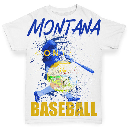 Montana Baseball Splatter Baby Toddler ALL-OVER PRINT Baby T-shirt