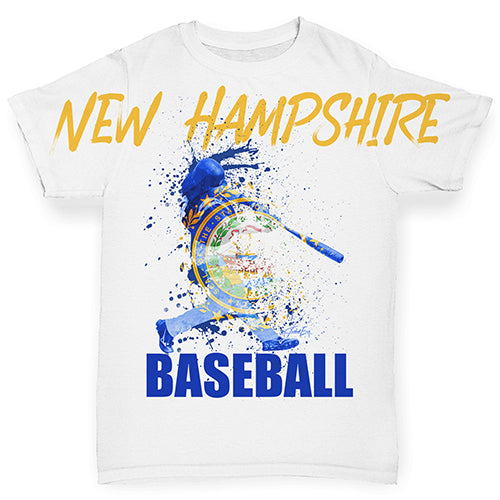 New Hampshire Baseball Splatter Baby Toddler ALL-OVER PRINT Baby T-shirt