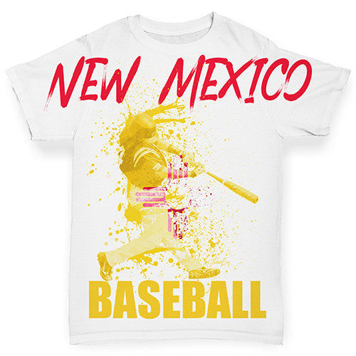 New Mexico Baseball Splatter Baby Toddler ALL-OVER PRINT Baby T-shirt