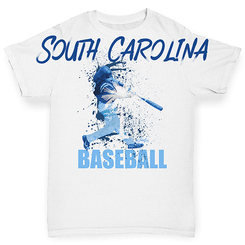 South Carolina Baseball Splatter Baby Toddler ALL-OVER PRINT Baby T-shirt