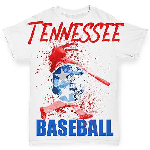 Tennessee Baseball Splatter Baby Toddler ALL-OVER PRINT Baby T-shirt