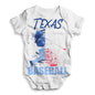 Funny Baby Bodysuits Texas Baseball Splatter Baby Unisex ALL-OVER PRINT Baby Grow Bodysuit 12 - 18 Months White